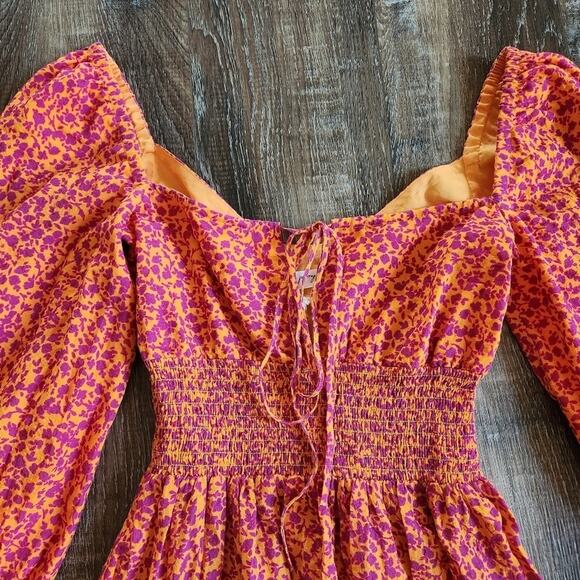 Peony Swimwear Gathered Midi Dress in Garden Party Size 6 US XS NWT - Picture 4 of 14